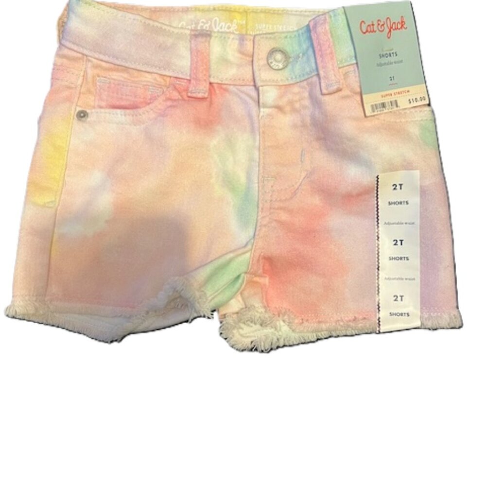 pink child shorts adjustable waist